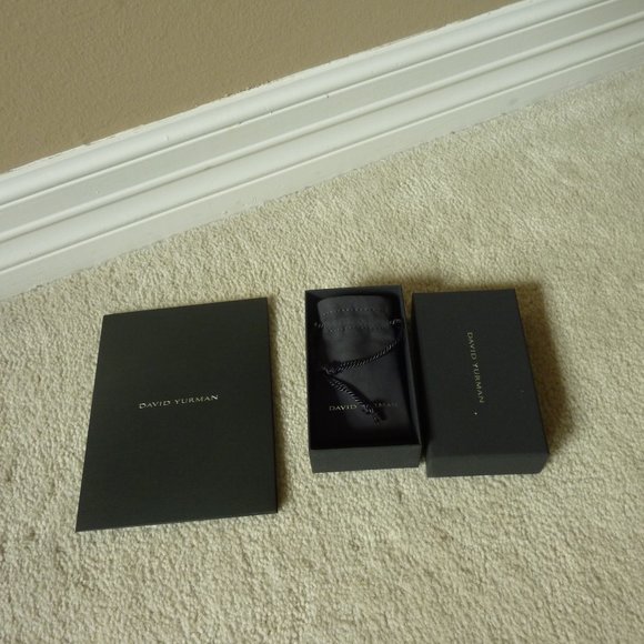 DAVID YURMAN 18K Gold 'Solari' Grey Pearl & Diamond Hoop Drop Earrings (NEW) - Picture 3 of 12